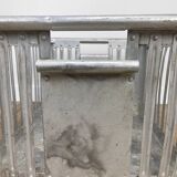 Large industrial aluminum laundry crate from the 60s