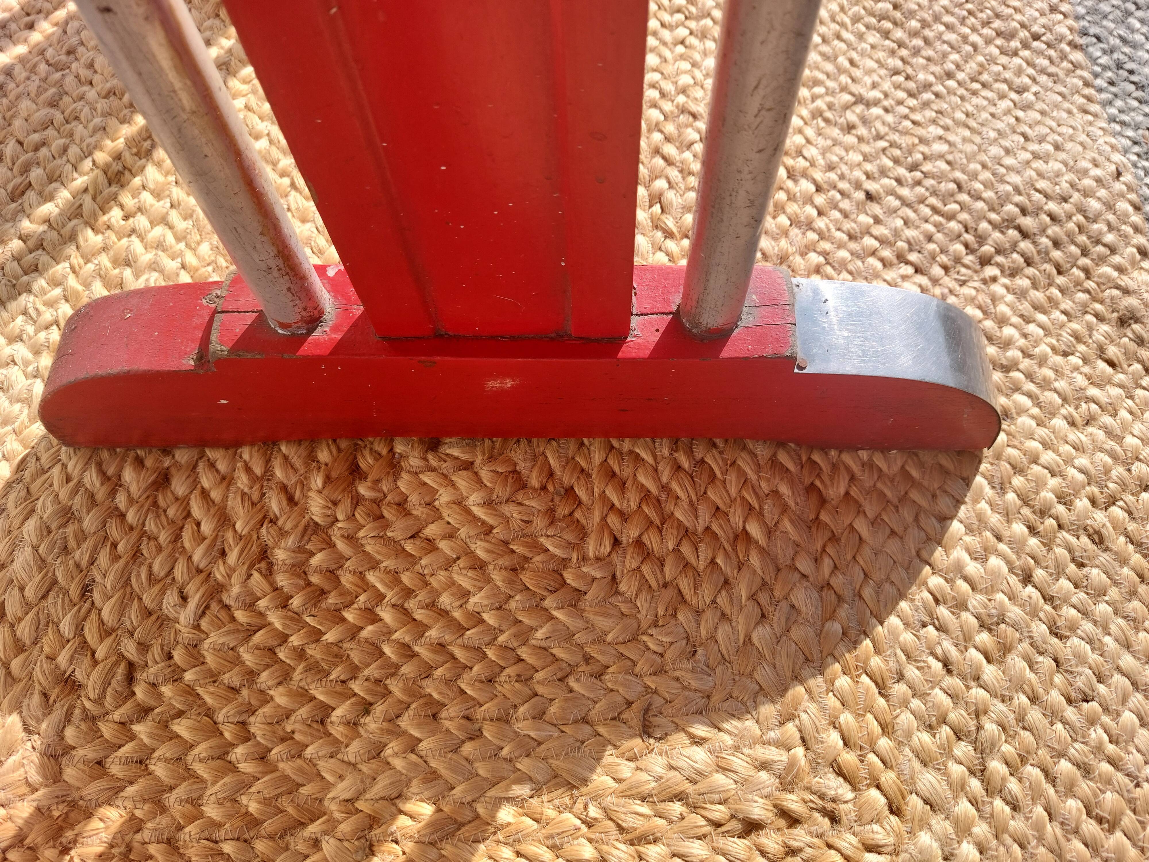 bistro table, wood and aluminium