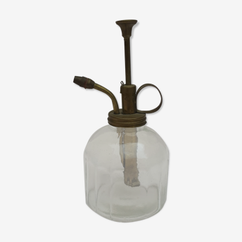 Vintage glass and brass vaporizer