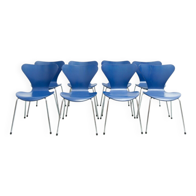 Ensemble de chaises Series 7 de 8 pièces par Arne Jacobsen pour Fritz Hansen, années 1950.