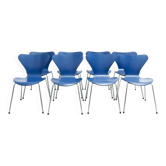 Set of 8x Series 7 chairs by Arne Jacobsen for Fritz Hansen, 1950s