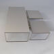 90s coffee / nesting table stainless steel foot and trespa top set/3