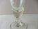 Old wormwood glass in molded glass, in thick glass