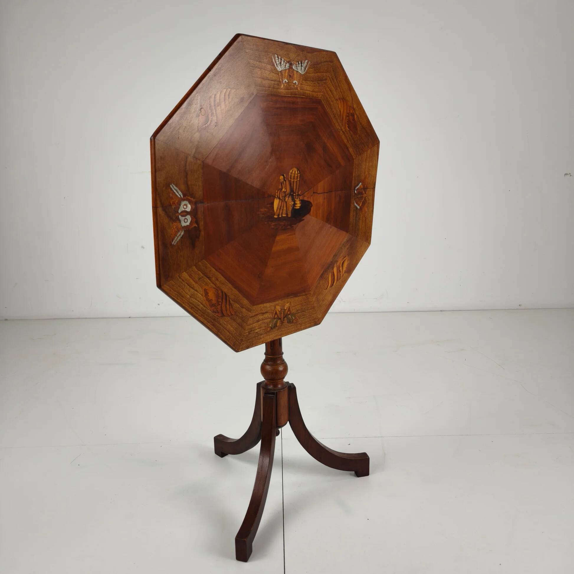 19th century English tilt-top table in the Chinoiserie style