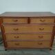Vintage bamboo and raffia chest of drawers