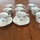 Tasses en porcelaine LT marque deposée