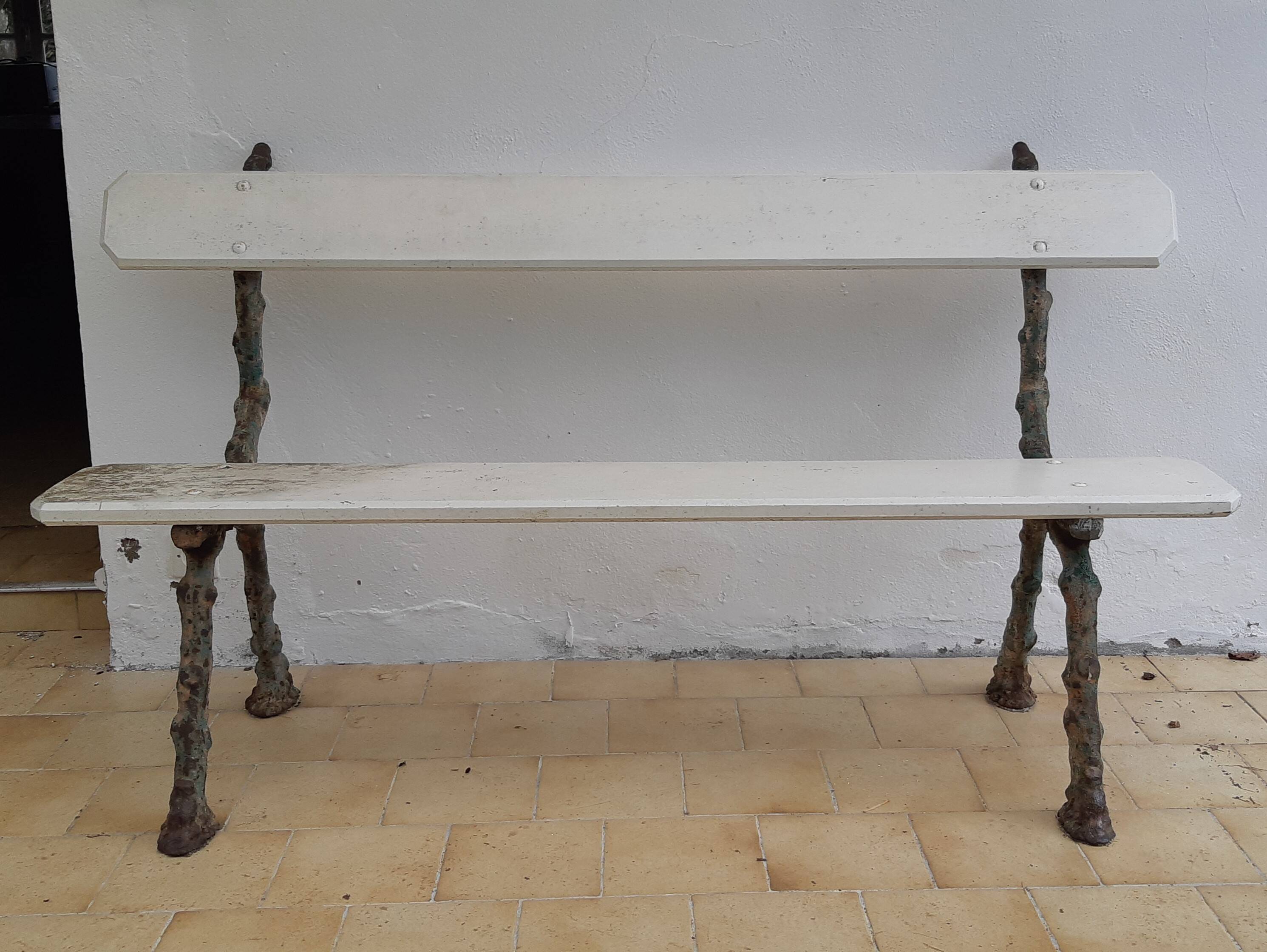 Cast iron garden bench