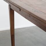 English Antique Extendable Dining Table in Elm and Cherry Wood