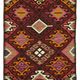 Turkish Handwoven Vintage Herki Kilim 84 cm x 345 cm