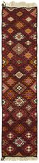 Turkish Handwoven Vintage Herki Kilim 84 cm x 345 cm