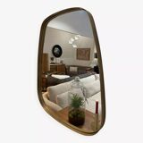 Freeform brass rearview mirror