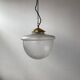 OLD VINTAGE ART-DECO XL HALF-SPHERE SUSPENSION LAMP