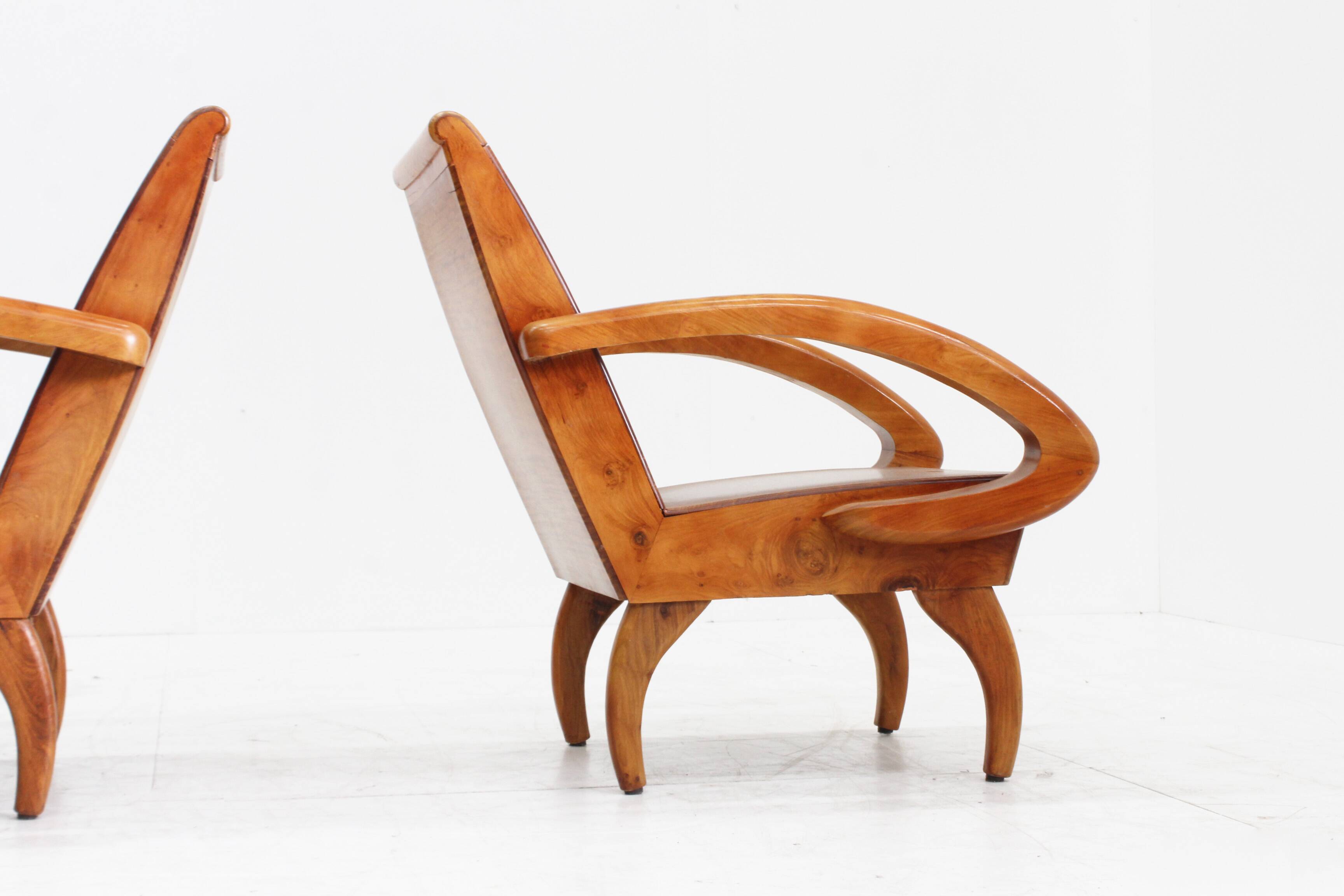 Ensemble de fauteuils du milieu du siècle en bois courbé