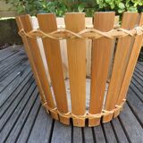 Set of 3 bamboo planters from the 70s