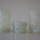 3 pots verre opalescent 60's geoffrey baxter