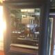 Beveled leather mirror 90x70