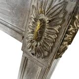 Vintage console / wall table with marble