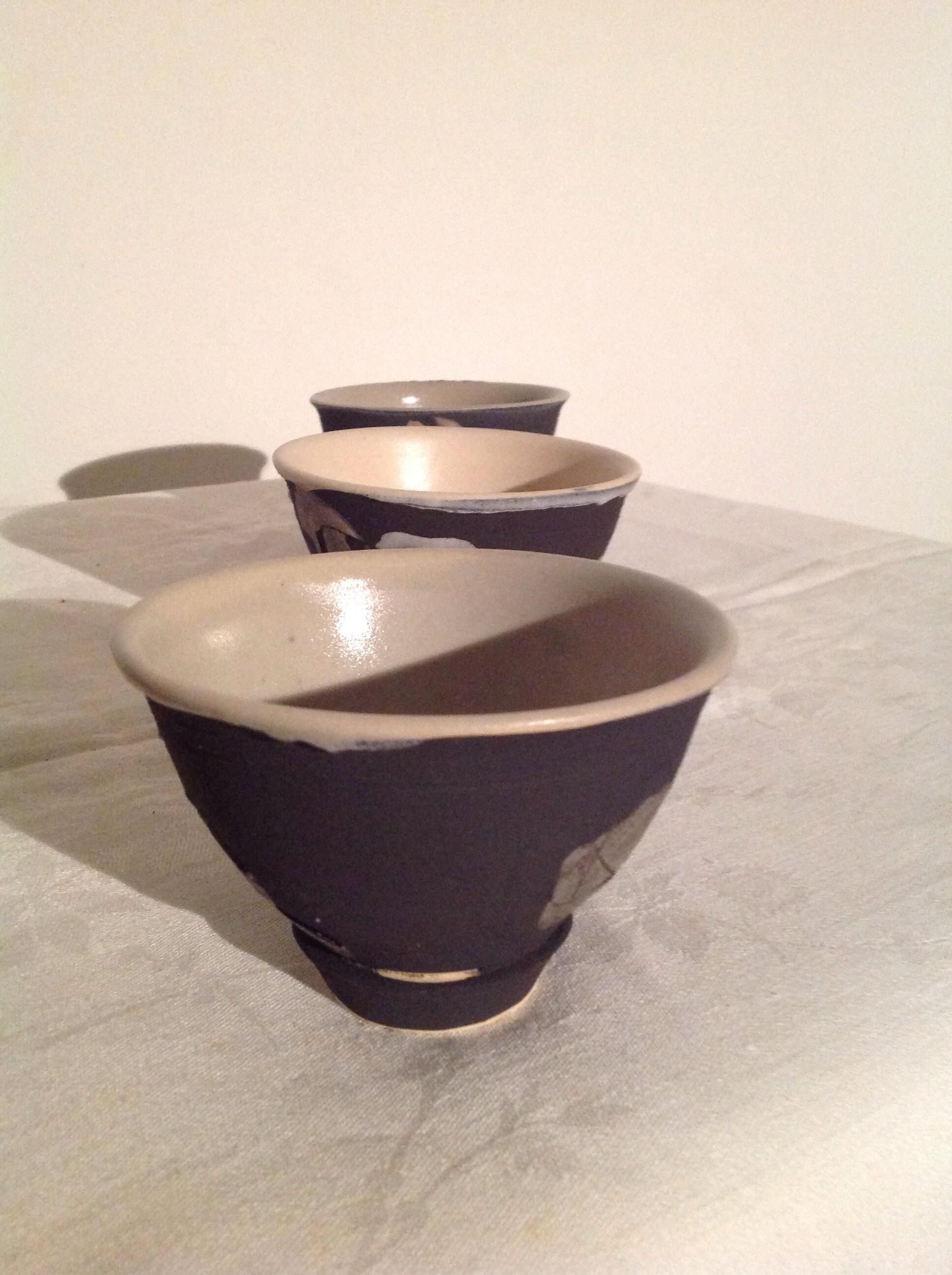 3 ceramic bowls