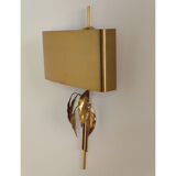 Pair of vintage sconces in gilded brass around 1970