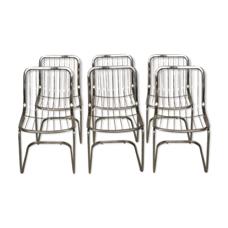 Set de 6 chaises vintage 70s