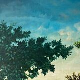 Soldiers and horses lost in the forest, signed