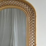 Rattan foot mirror with braces H:2m