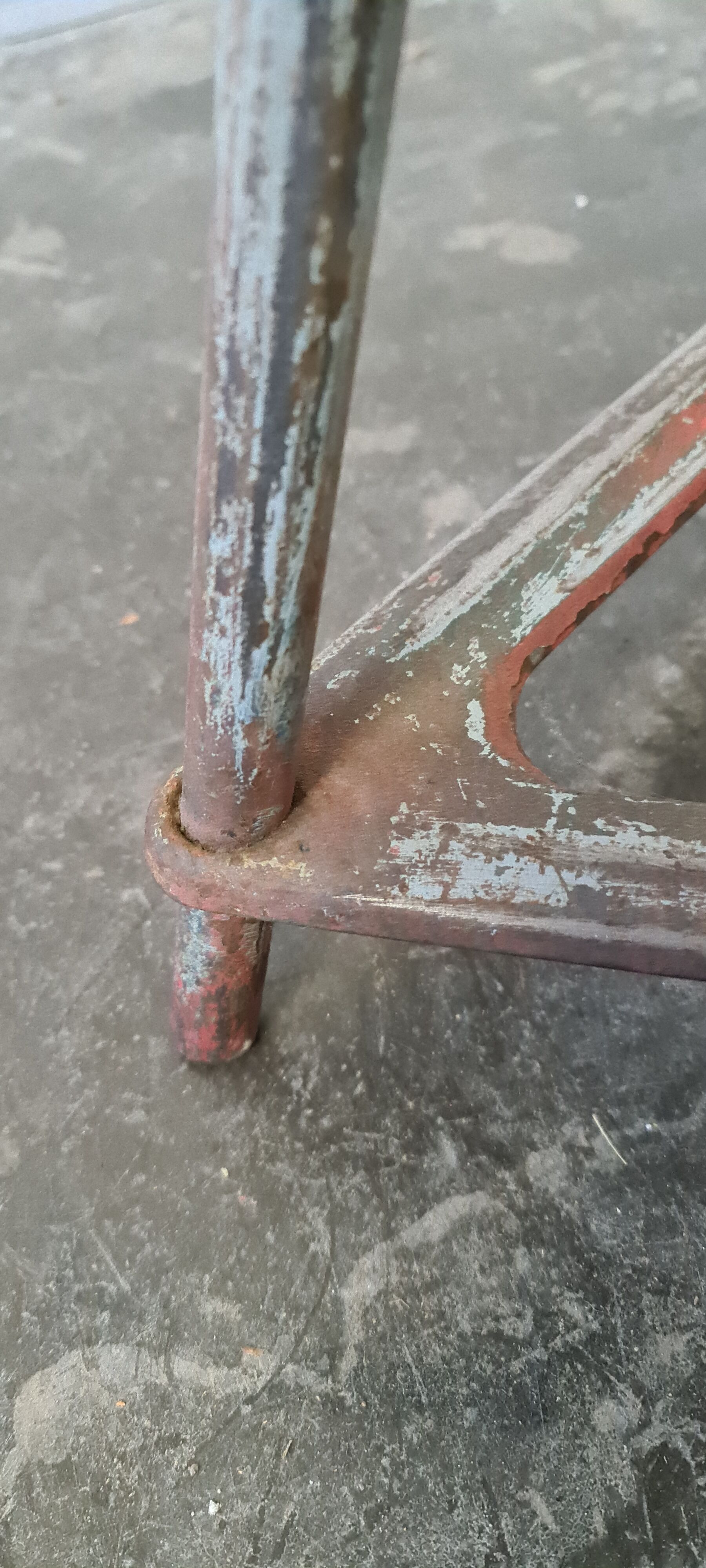 Metal and wood industrial stool