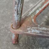 Metal and wood industrial stool