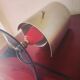 Bedside lamp desk guariche style rockabilly brushed steel 1960