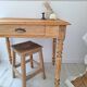 Farmhouse style side table in solid wood