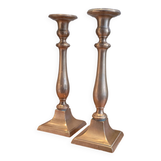 Pair of 28 brass candle holders