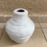 White terracotta vase