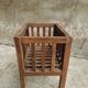 Antique rack storage basket walnut wood storage or toy bin