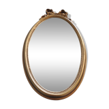 Louis XVI oval mirror gilded wood 43x23cm