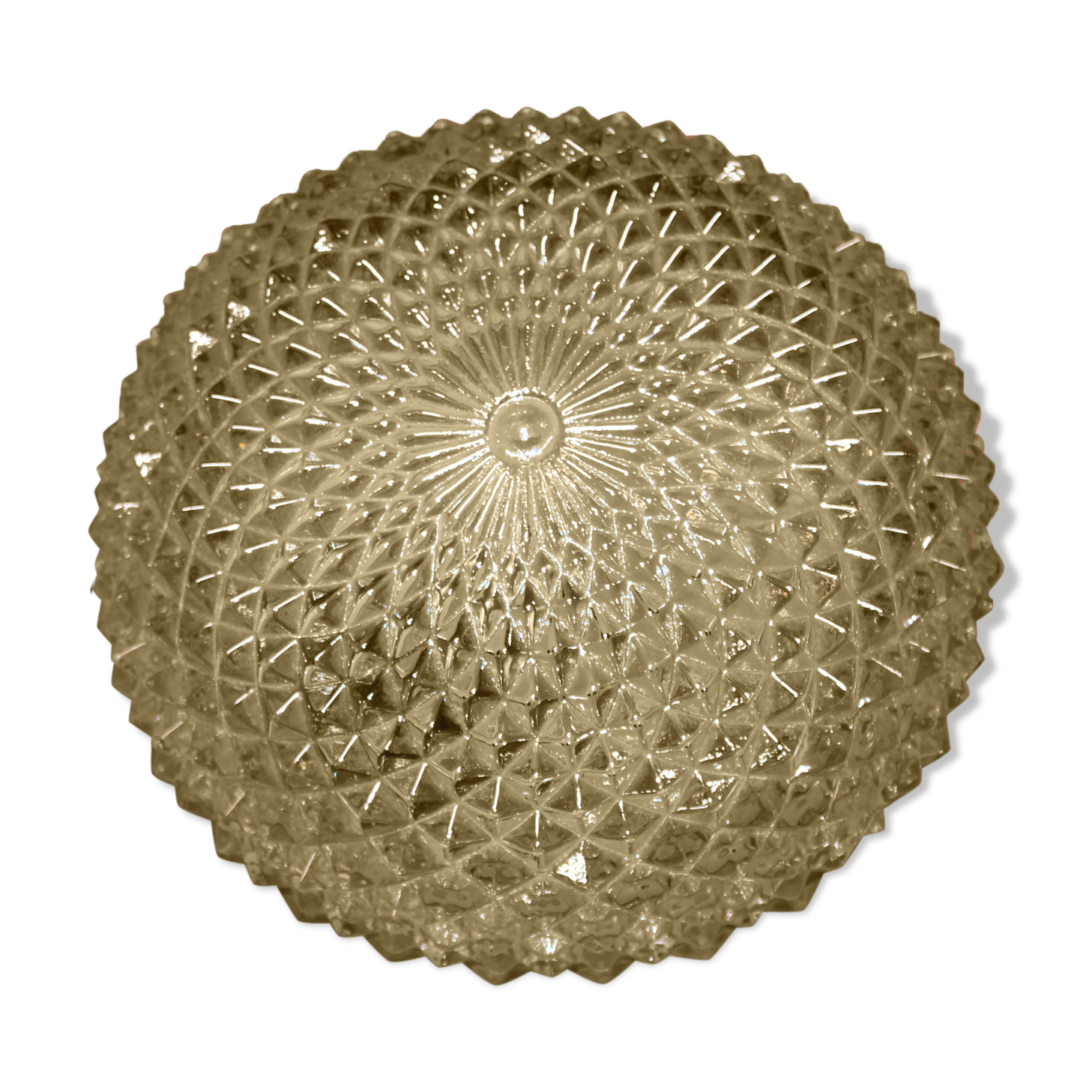 Tinted glass ceiling lamp