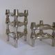 Set Of 5 , 1970s " Bmf " Modular Candle Holders Designed By Fritz Nagel & Ceasar Stoffi