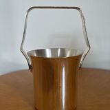 Silver metal ice bucket