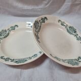 Soup plates in earthenware Lutèce Longchamp 19th century