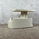 Space age bar cart , 70s plastic serving table trolley - vintage design made in italy