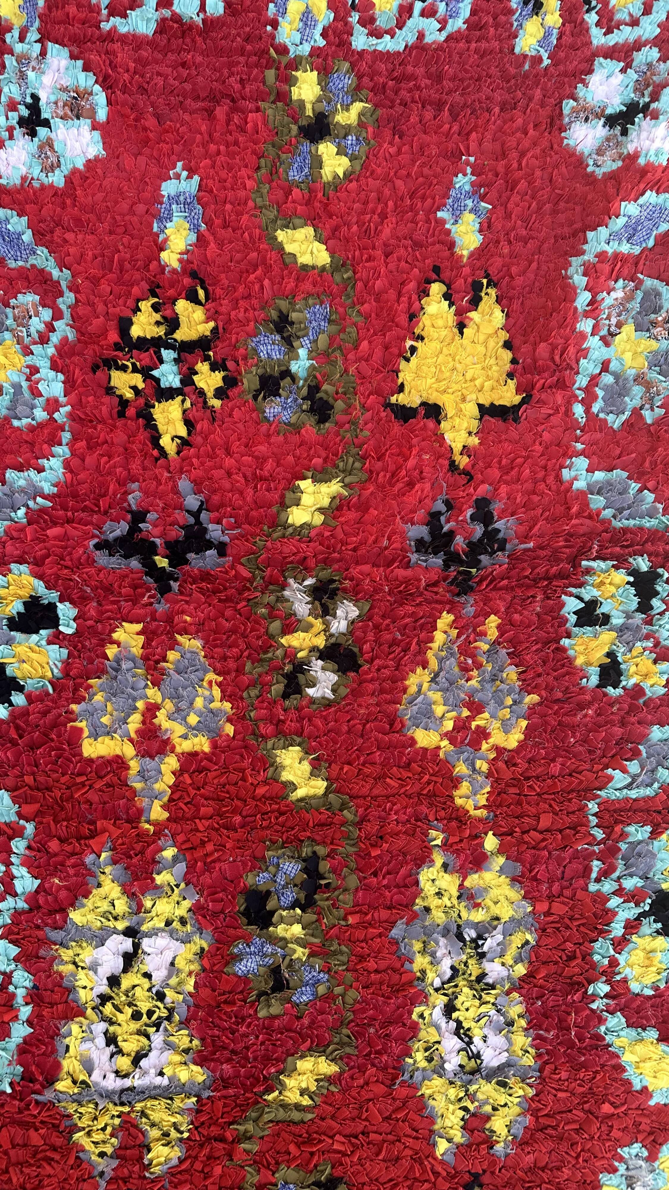 Moroccan carpet red - 84 x 177 cm
