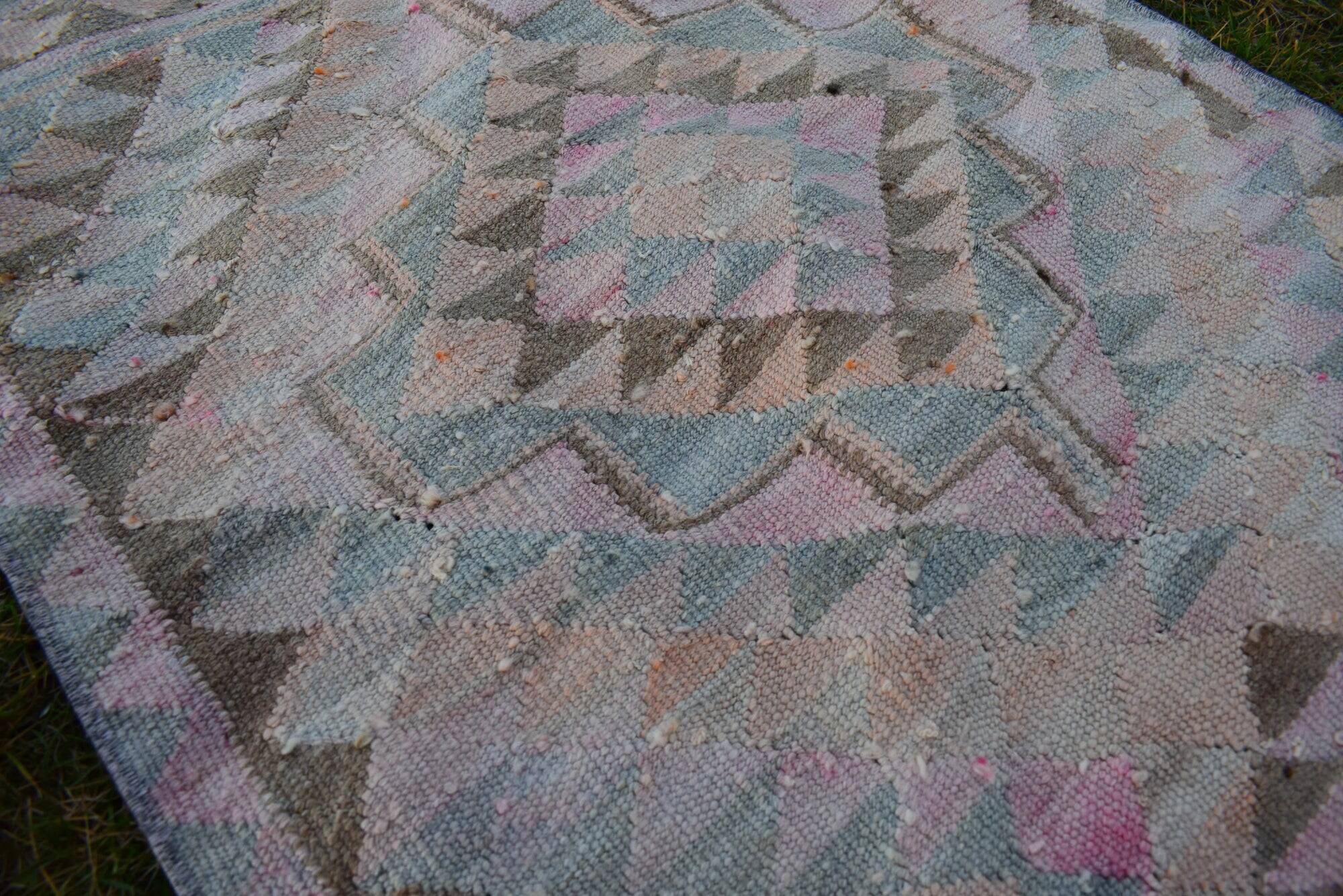 Vintage Turkish hallway rug 76x350 cm