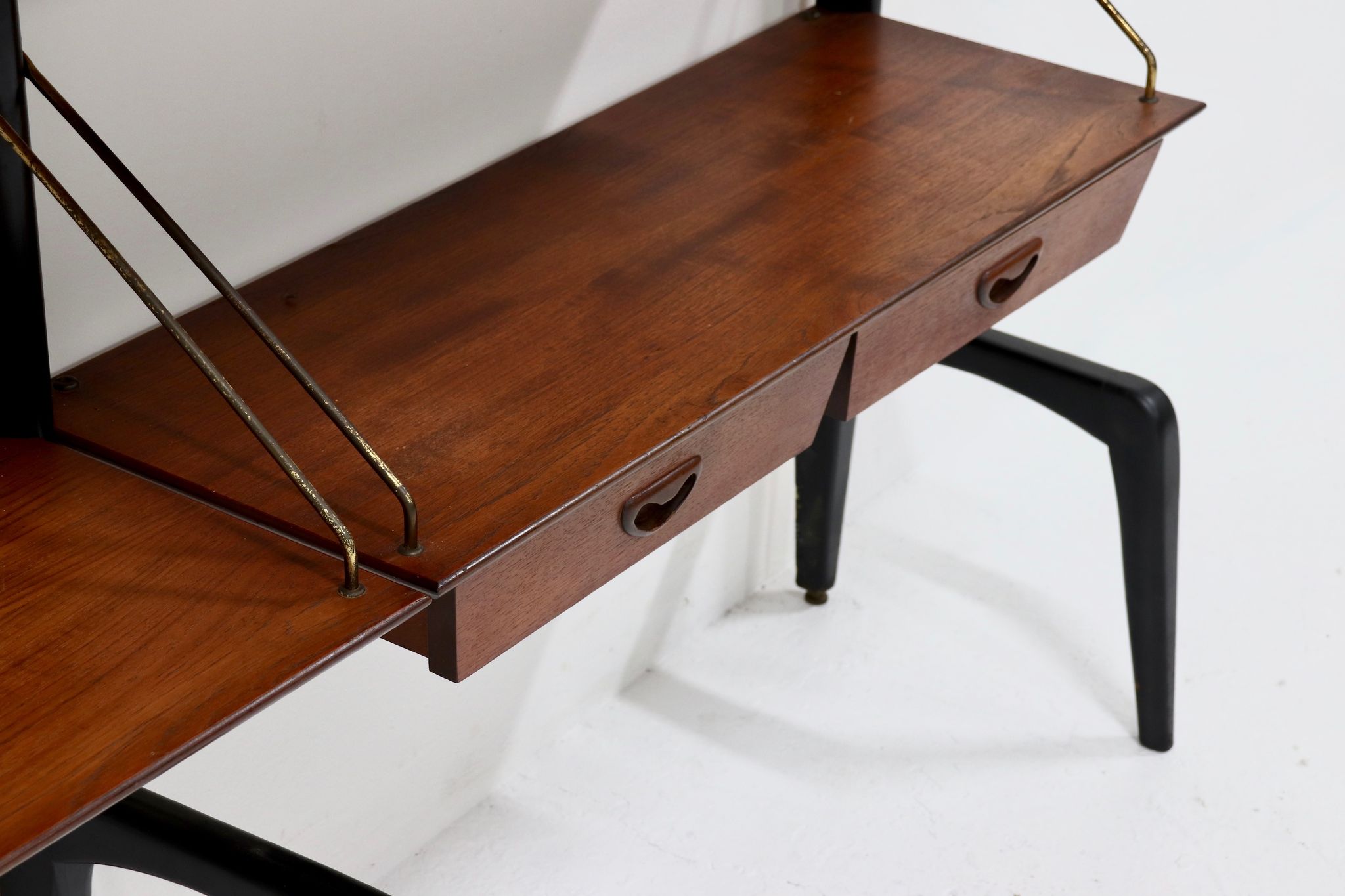 Teak Wall Unit by Louis van Teeffelen for WeBe 1950's