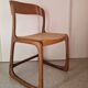 Baumann sled chair with caning