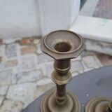 Pair of brass candlesticks