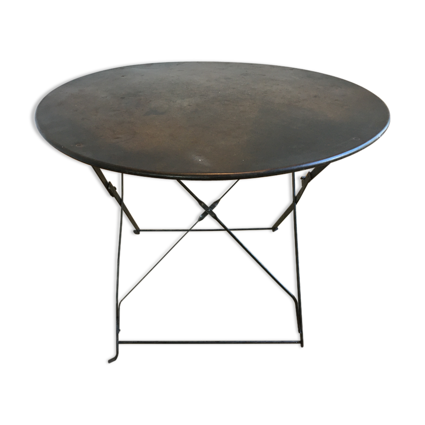 Table ronde métallique