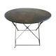 Table ronde métallique