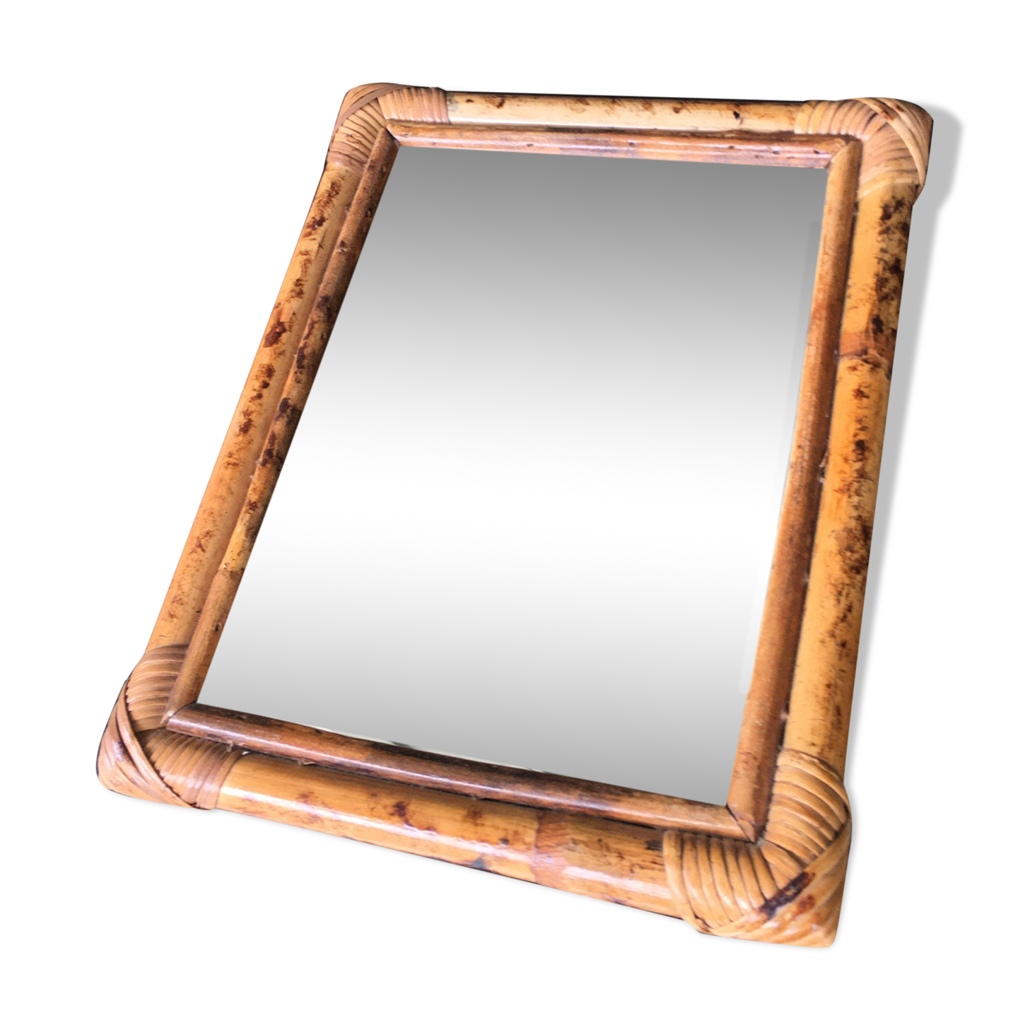 Tiger bamboo mirror 28x34cm