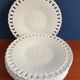 Suite of 5 openwork dessert plates