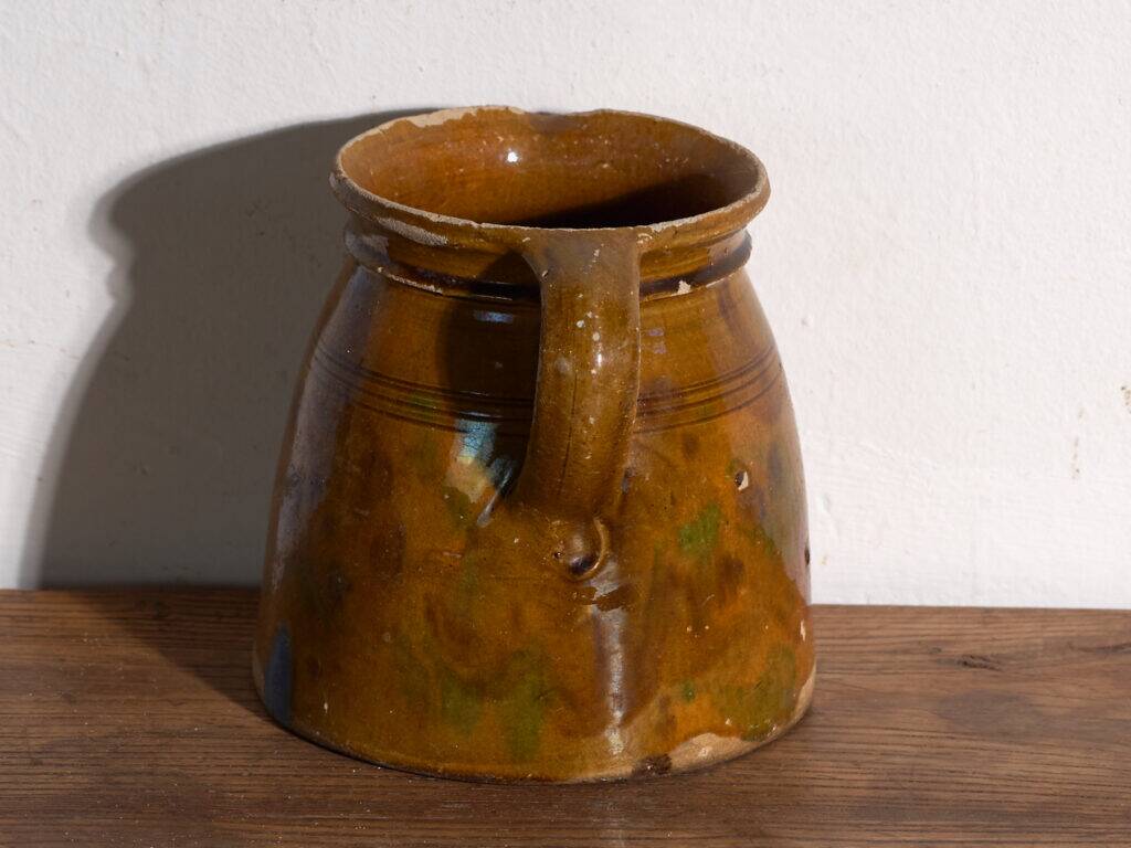 Old glazed ceramic jug – Central Europe, around 1930