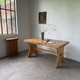 Table, mobilier de montagne en hêtre, 1950
